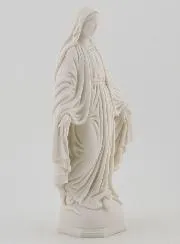 Miraculous Virgin Statue - White Resin - 14 cm