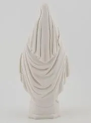 Miraculous Virgin Statue - White Resin - 14 cm