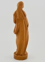 Virgin Mary with Baby Jesus Statue - Rebirth - Wood Tone - 16 cm
