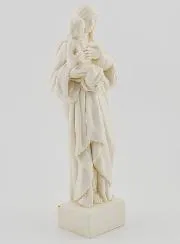 Holy Virgin Mary with Baby Jesus Statue - Ivory Look - 16 cm