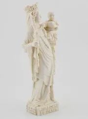 Our Lady of Paris Statue - Ivory Look - 14 cm