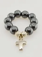 Decade Rosary with Genuine Beads - Hematite