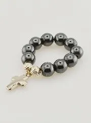 Decade Rosary with Genuine Beads - Hematite