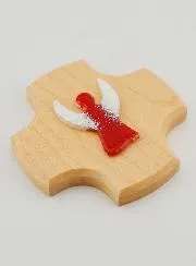 Child Maple Wood Cross - My Protective Angel in Glass