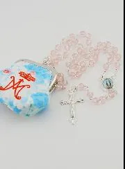 Our Lady of Miracles Pearl Rosary and its Pouch