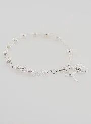Silver Beads Decade Rosary Bracelet 6 mm