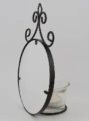 Candleholder Our Lady of Lourdes and Basilica - 18 cm