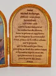 Diptych Icon Saint Michael Archangel + Prayer