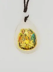 Glass Drop Medal - Holy Family - on Cordon