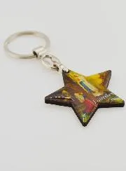 Our Lady of Lourdes Star Key Ring - 4 cm