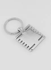 Our Lady of Lourdes Black & Silver Key Chain - 3,5 cm