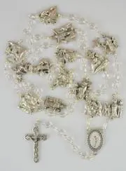 Stations of the Cross Lourdes Rosary with Crystal Pearls -70cm