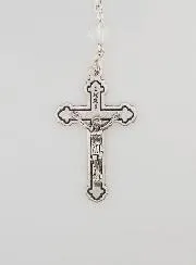 Stations of the Cross Lourdes Rosary with Crystal Pearls -70cm