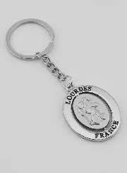 Saint Christopher Silver Key Chain
