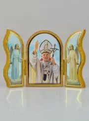 Triptych Icon Saint John Paul II - 12 cm