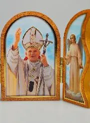 Triptych Icon Saint John Paul II - 12 cm