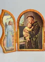 Triptych Icon Saint Anthony of Padua - 12 cm