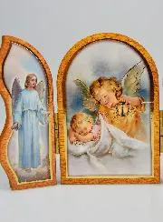 Triptych Icon Guardian Angel - 12 cm