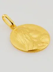 Virgin Mary in Prayer Medal - Gold Plated - 1,8 cm