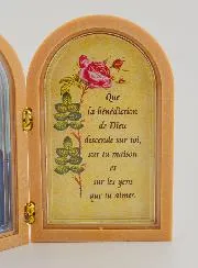 Diptych Icon Sacred Heart of Jesus + Blessing Prayer