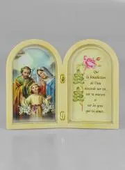 Diptych Icon Holy Family + Blessing Prayer