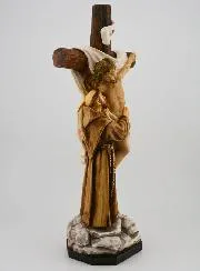 Saint Francis at the Foot of the Cross Statue - 30 cm
