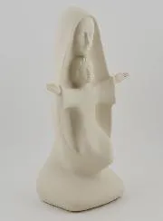 Virgin Mary with Baby Jesus Modern Statue - Porcelain - 20 cm