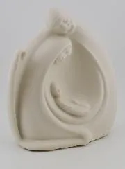 Holy Family Modern Statue - Porcelain - 14 cm