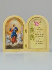 Diptych Icon Our Lady Untier of Knots + Prayer