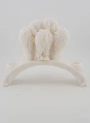Angel Protector Alabaster Candlestick Statue - 18 cm