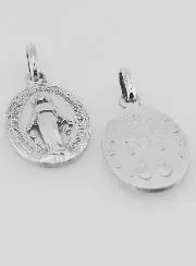 Scalloped Miraculous Medal in 925 Silver - 20 mm