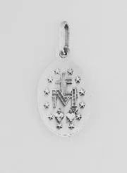 Medal Our Lady of Miracles in Silver 925 - 17 mm