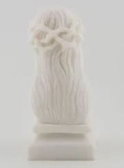 Jesus Christ Crowned with Thorns Alabaster Bust Statue