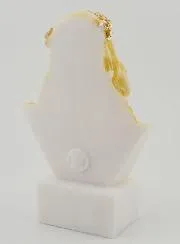 Sacred Heart of Jesus Christ Crowned with Thorns Alabaster Bust Statue - 14cm