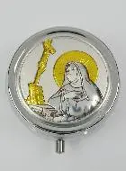 Saint Rita of Cascia Pyx - Box & Silver Medal