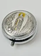 Our Lady of Lourdes Pyx - Box & Silver Medal