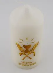 First Communion Candle to Personalize - First Name Engraving on line
