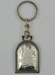 Protective Guardian Angel Key Chain - Solid Silver - 5 cm