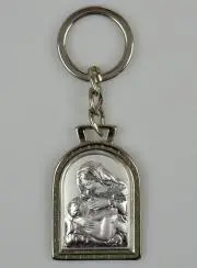 Our Lady of Maternity Key Chain - Solid Silver - 5 cm