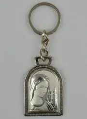 Our Lady of Medjugorje Key Chain - Solid Silver - 5 cm
