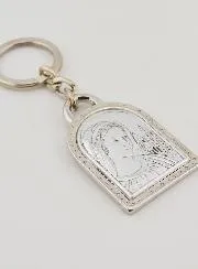 Our Lady of Medjugorje Key Chain - Solid Silver - 5 cm