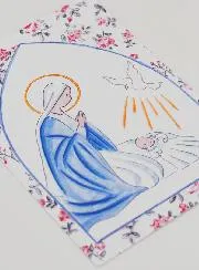 Baptism Card - Holy Virgin Mary with Dove