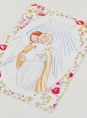Baptism Card - Protective Guardian Angel & Holy Spirit