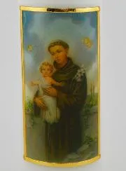 Religious Candle - Icon Saint Anthony of Padua - 15 cm
