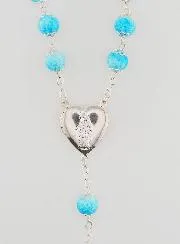 Fashion Rosary with Blue Enamel Beads
