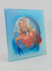 Sacred Heart of Mary Clock - 12 cm