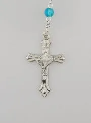 Lourdes Fashion Rosary with Blue Crystal Beads- 60cm