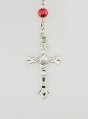 Fashion Rosary with Red Beads -60cm