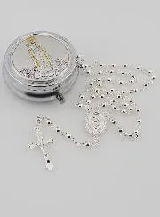 Silver Rosary with Gift Box