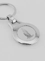 Our Lady of Lourdes Key Chain - Laser Engraved